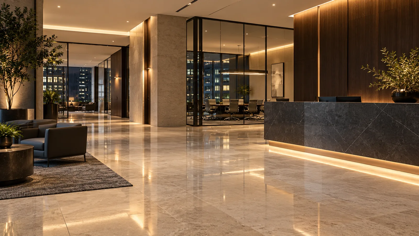 Illustrative commercial office renovation environment