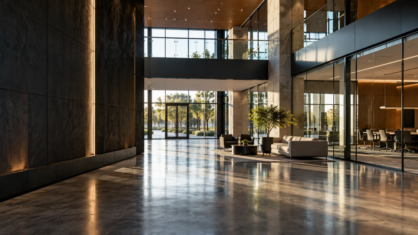 Illustrative commercial interior used in the Ironridge Cleaning website demonstration